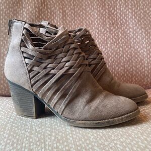 Gray Suede Booties